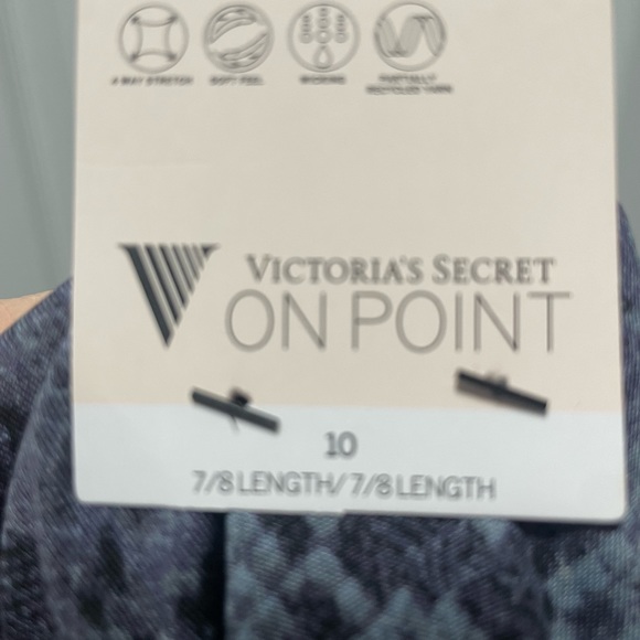 Victoria Secret On Point Blue Snakeskin Leggings - Picture 3 of 5